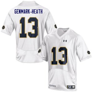 Notre Dame Fighting Irish Men's Jordan Genmark-Heath #13 White Under Armour Authentic Stitched College NCAA Football Jersey ZLB1699WL